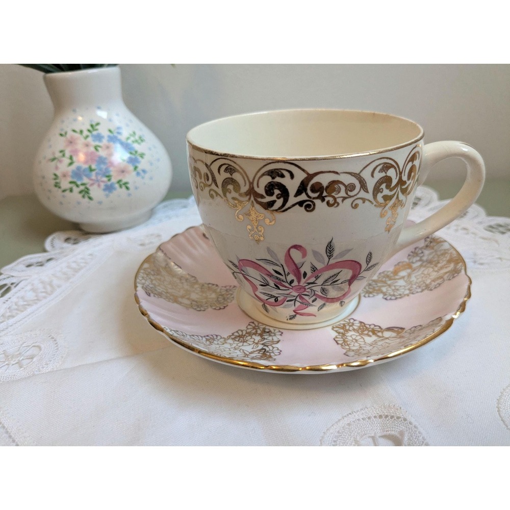 Vintage Phoenix Bone China Teacup and Saucer‎ Set, Made in England